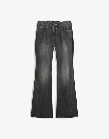 AURA - MID WAIST FLARED BAGGY JEANS